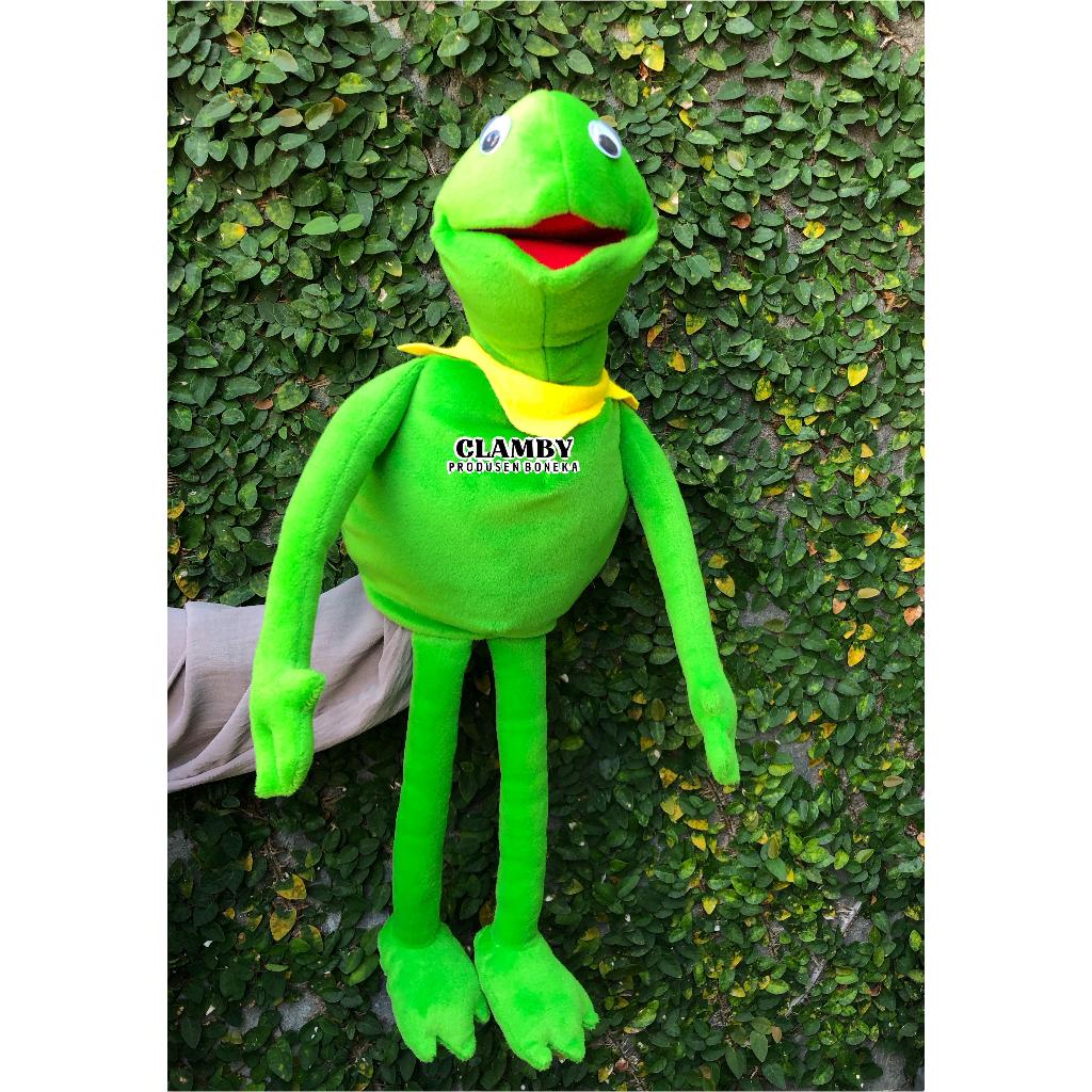Boneka Tangan Karakter Kodok Kermit | Boneka Muppet Hewan