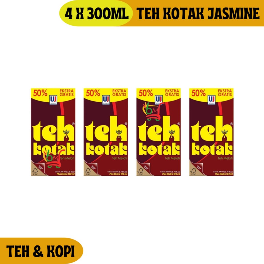 

4PCS Teh Kotak Jasmine Teh Siap Minum Rasa Melati