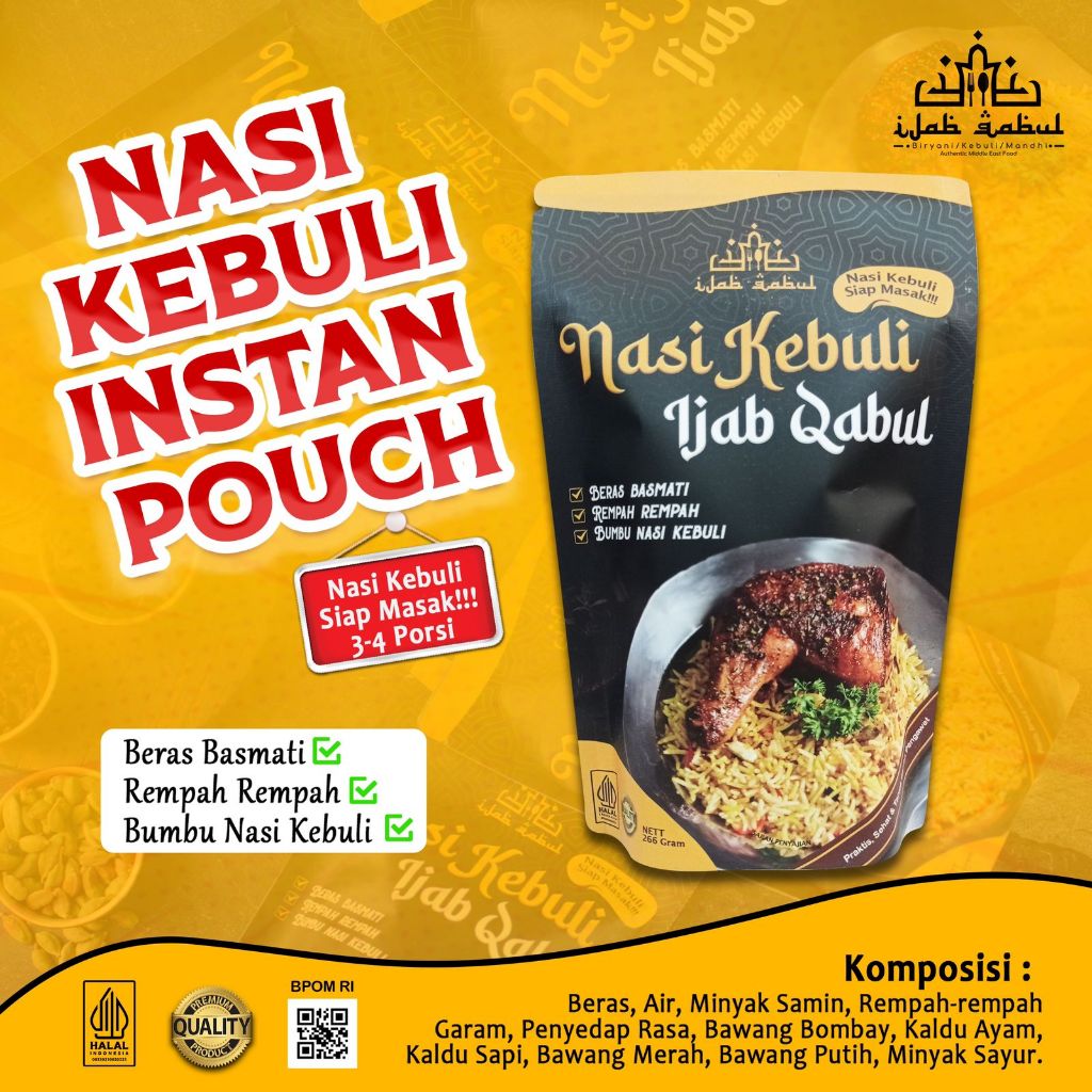 

Paket Beras Basmati dan Bumbu Nasi Kebuli / Nasi Kebuli Instan / Beras Basmati / Nasi Mandhi / Halal / Ready To Cook