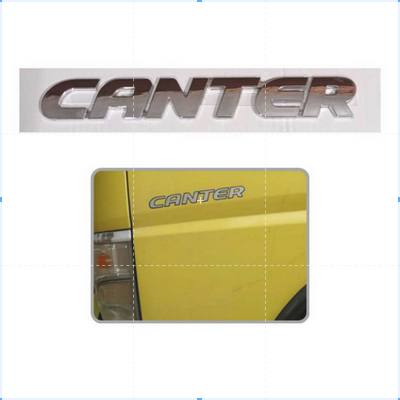 (RIAU IMP)  STIKER EMBLEM LOGO CANTER CHROME