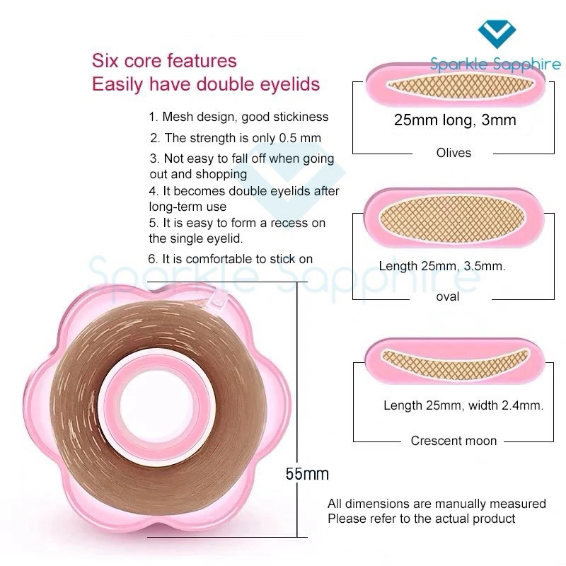 DREAM KISS BROWN EYELID TAPE ROL • Eyetape Skintone Skot Mata Coklat Brown Warna Kulit