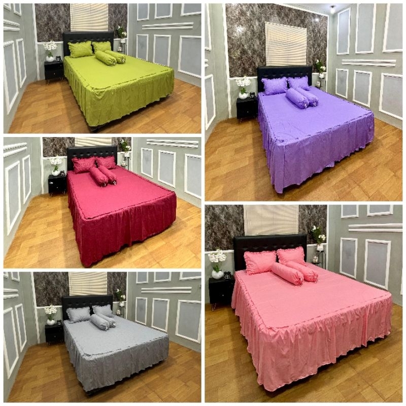 SPREI EMBOS POLOS RUMBAI UKURAN 120 160 180 200 TINGGI 20 SPREI HOME MADE
