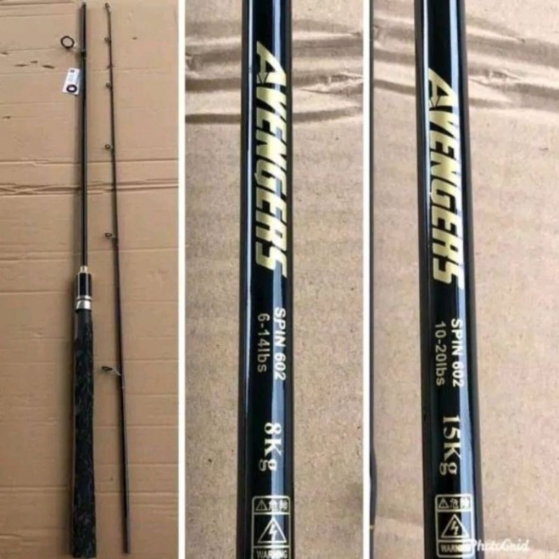 joran pancing carbon sambung 2 kenzi avengers 602 180 10-20 lbs fuji murah laris semarang