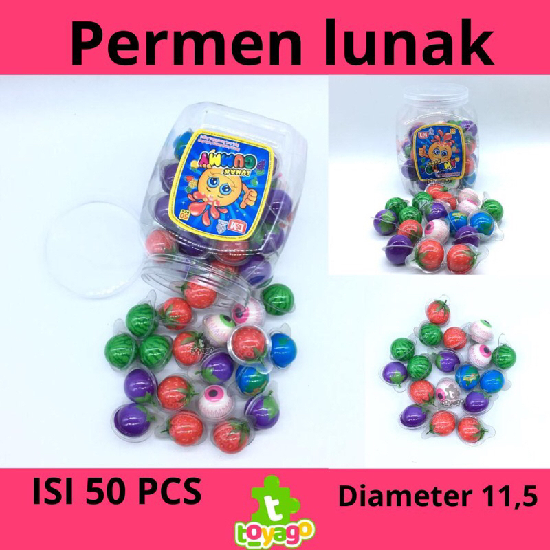 

Gummy permen lunak 1 toples isi 50 pcs grosir murah