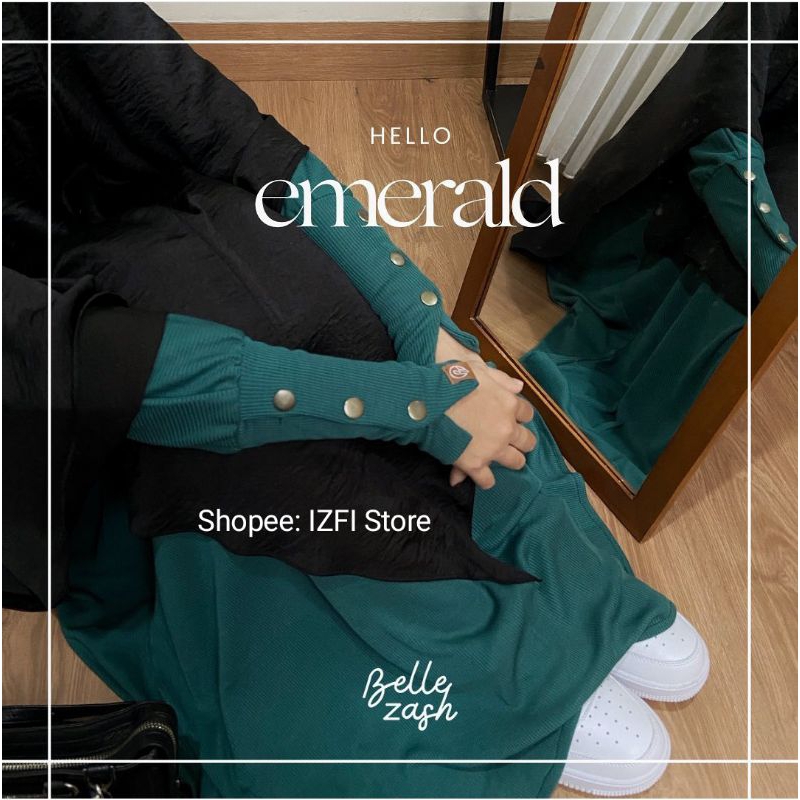 Bellezash Noir Raline Mix Abaya One Set Ava