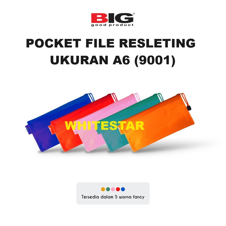 

map pocket file / document pouch resleting ukuran A6 - big 9001