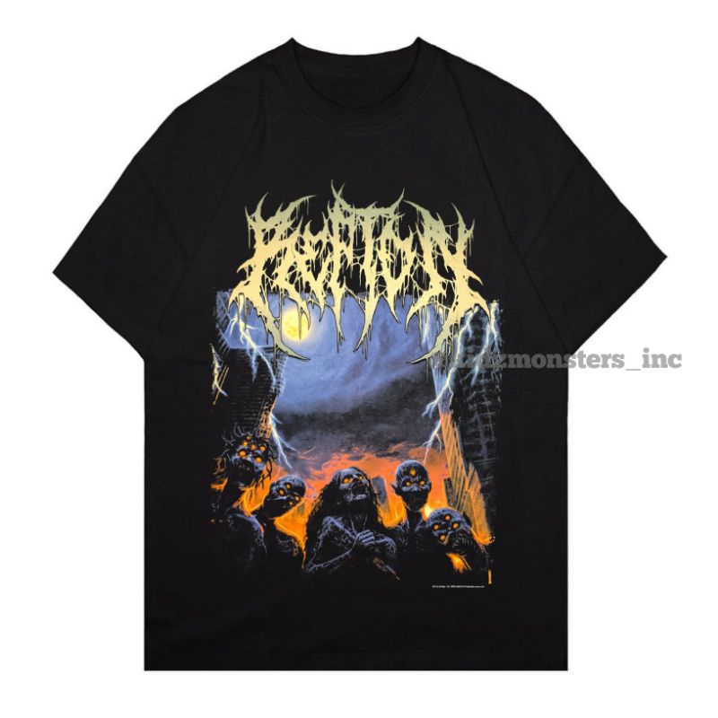 T-SHIRT REPTON - FIVE DANGEROUS ZOMBIE READY TO KILL ANYONE ++ FREE STIKER BAND METAL || KAOS BAND M