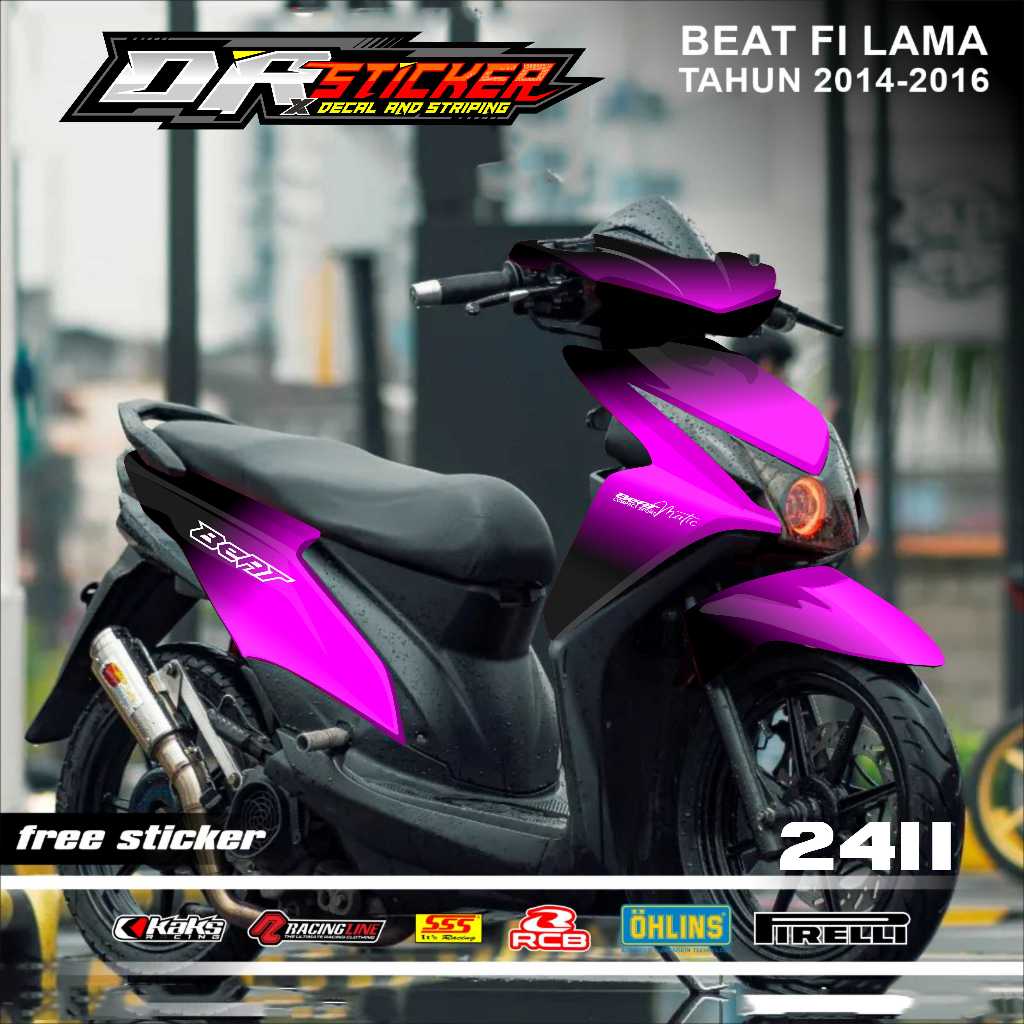 Sticker Terbaru Motor Beat Fi  2014 2015 2016, Stiker Skotlet Anti Gores Beat Fi