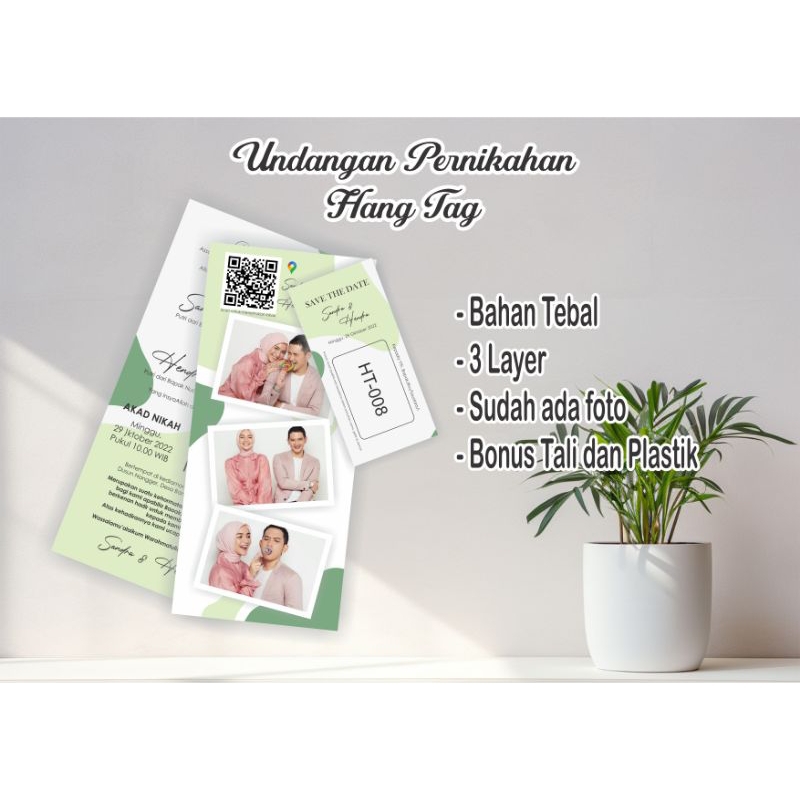 

Undangan Model Hangtag 3 Layer Murah