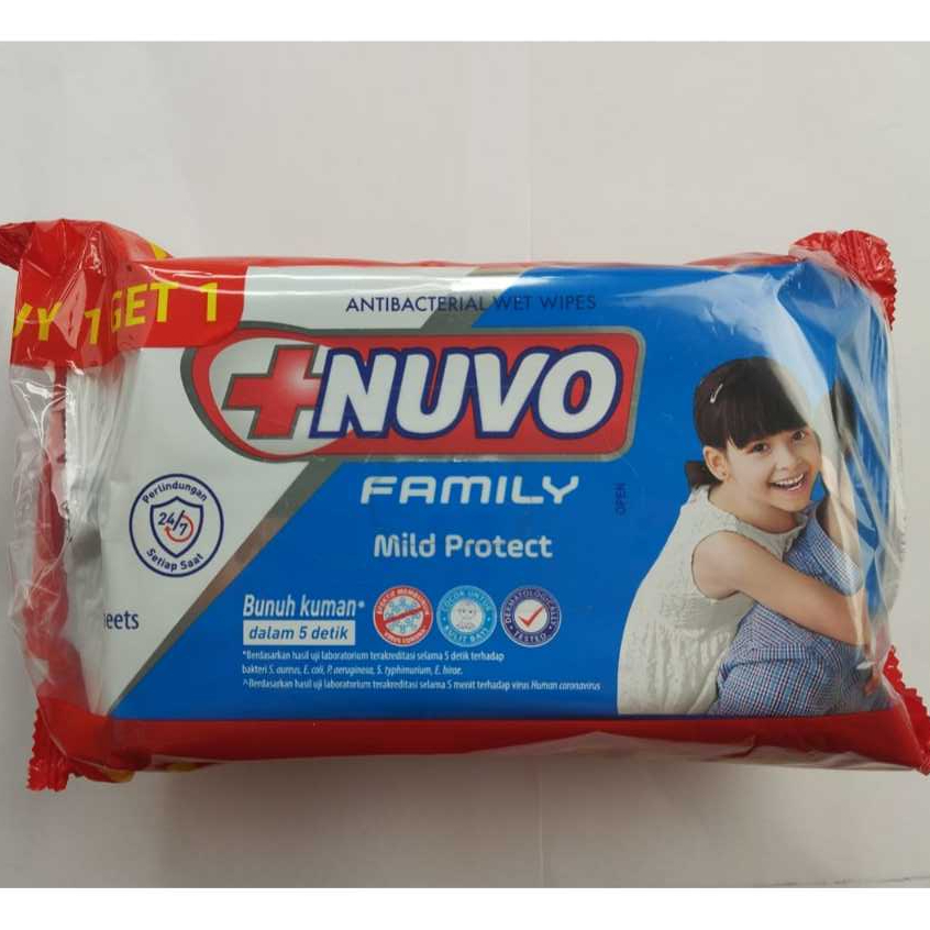 NUVO Family Antibacterial Wet Wipes 50 Sheet X 2 Pack