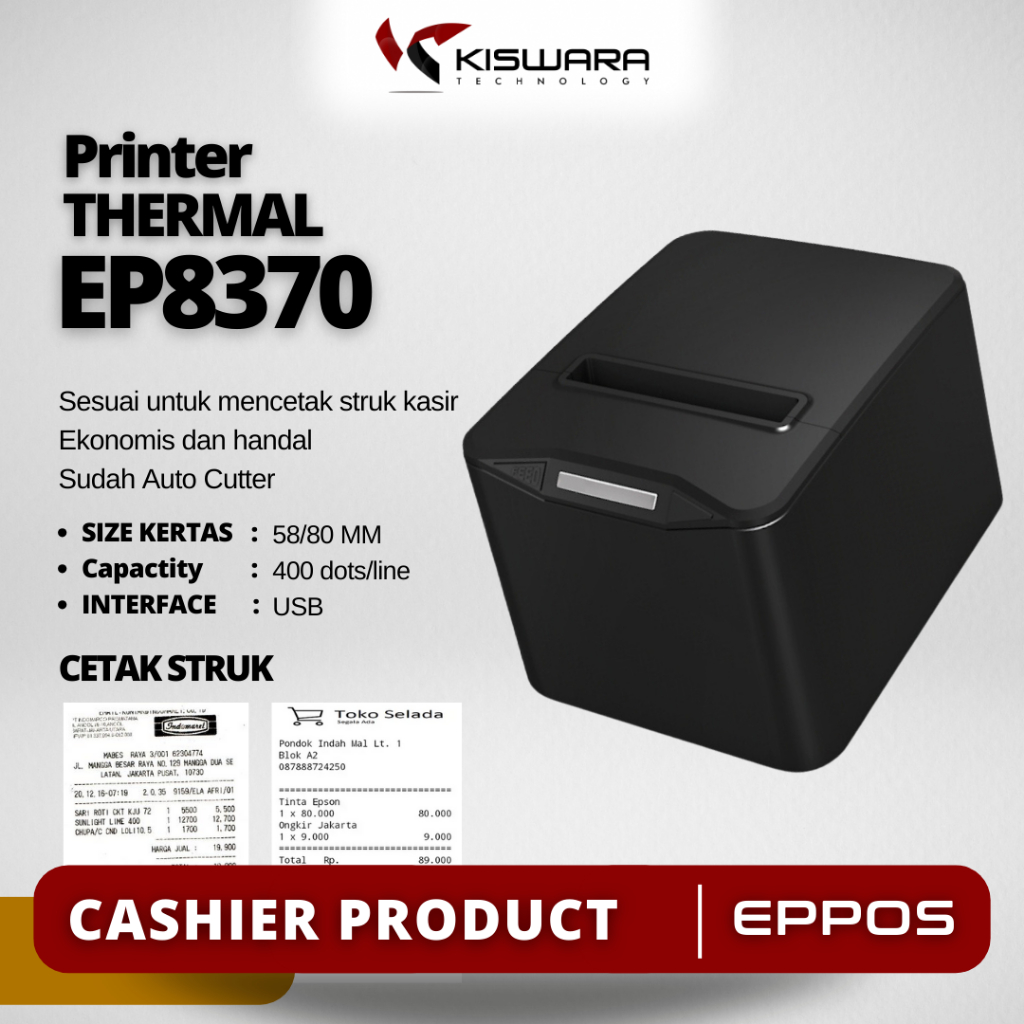 Printer Thermal EPPOS 80mm EP8370 - USB