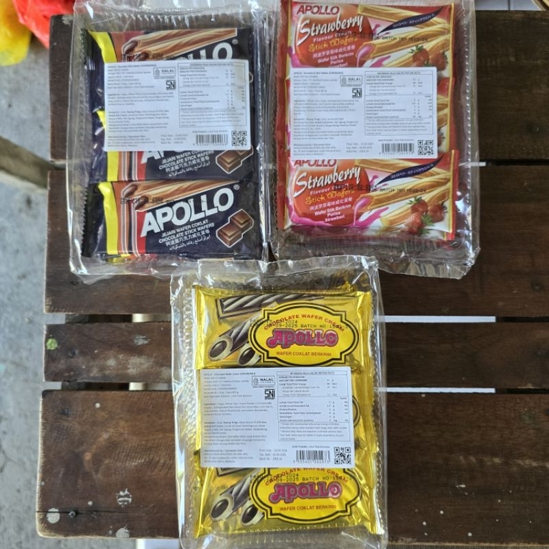 

APOLLO STIK WAFER RASA COKLAT STROBERI COKELAT