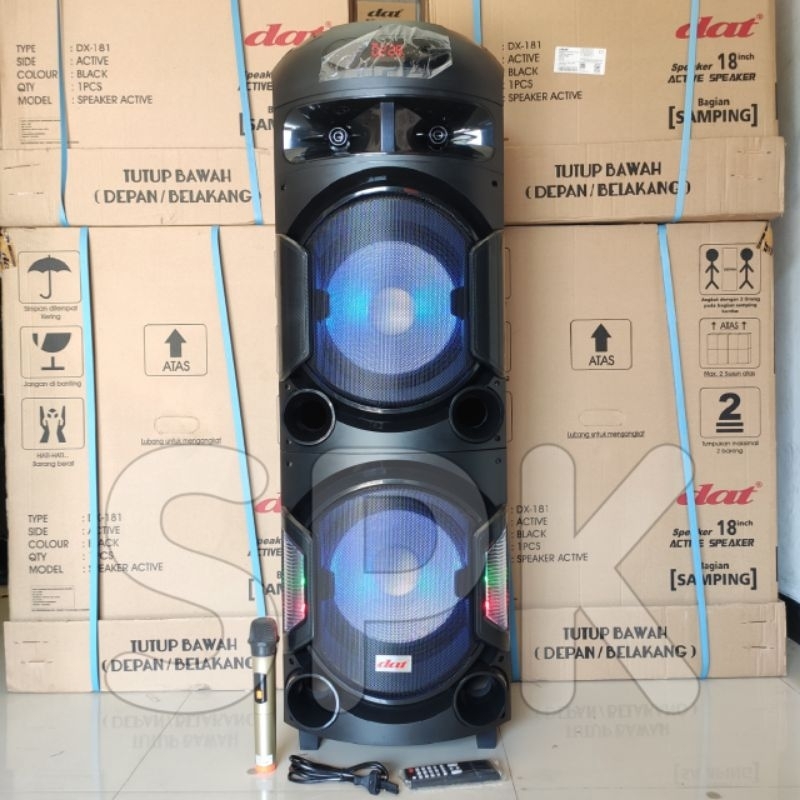 Speaker Portable DAT DT 1201 12 inch 1 Mic Wireless