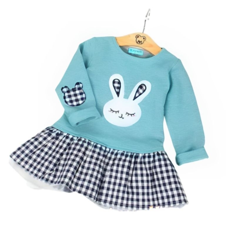 BAJU ANAK PEREMPUAN DRESS RABBIT UKURAN 1-5 TAHUN