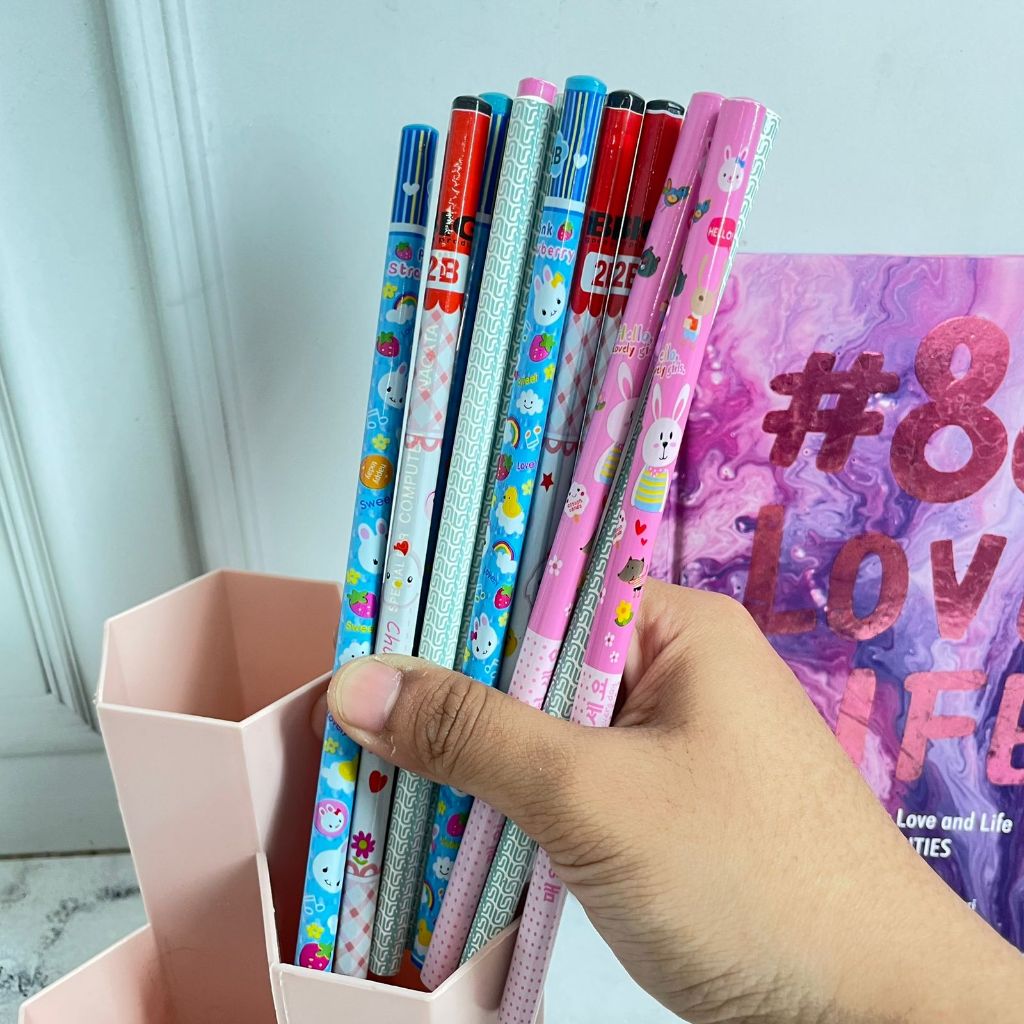 

PENSIL 2B WARNA WARNI KARAKTER KARTUN ISI 12 PCS pensil ujian bisa COD termurah import pensil lucu pensil kayu pensil UN