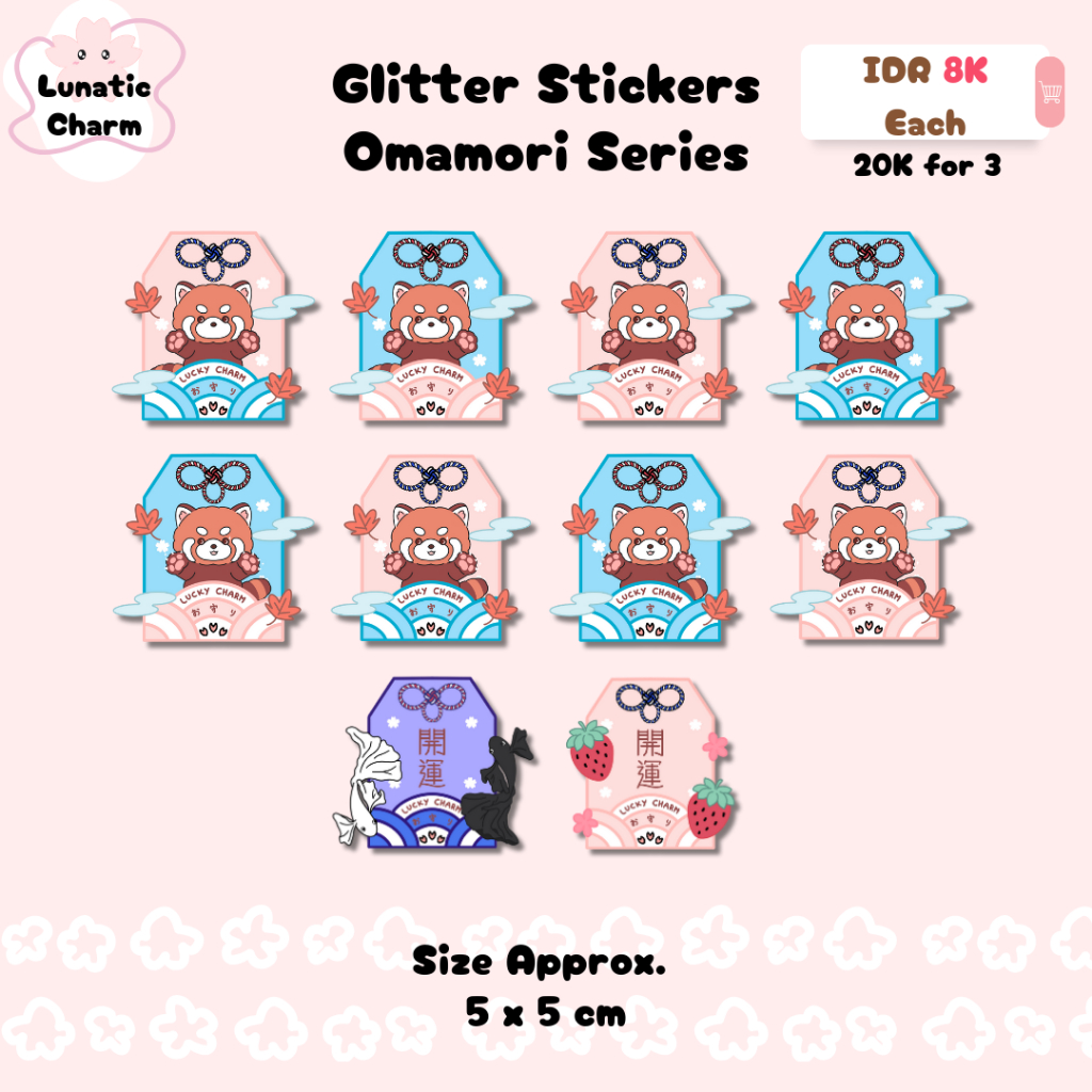 

[L.C] Omamori series vinyl glitter waterproof sticker diecut stiker anti air✨ by jace_ang