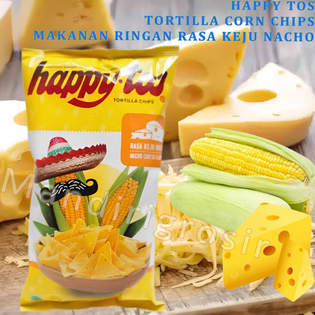 

Makanan Ringan Rasa Keju Nacho * Happy Toss * Tortilla Corn Chips * 140gr