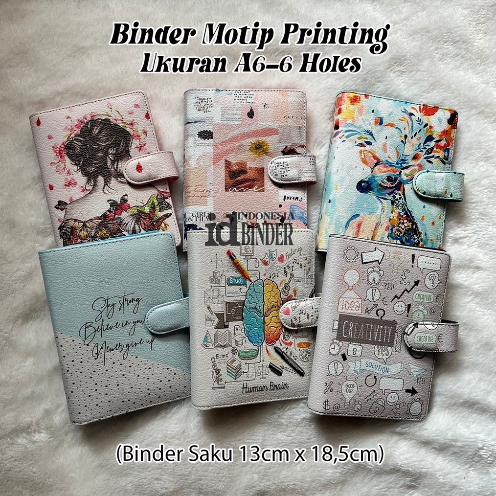 

KODE L42J Binder Motip Printing ukA6 6 holes 12 Motip Pilihan