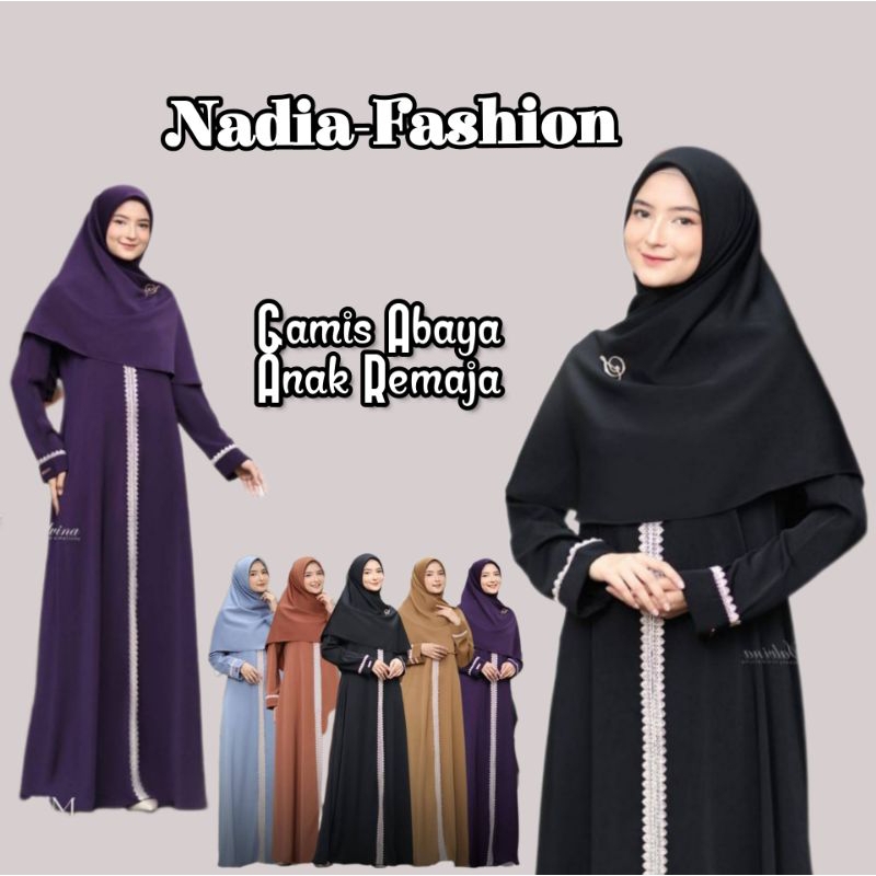 Gamis Anak perempuan/Gamis Abaya Muslim Anak remaja 12 sampe 18 tahun/Gamis Abaya muslim Motif renda