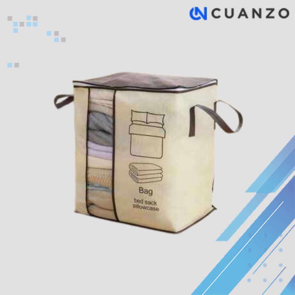 Tas Penyimpanan Baju Selimut Multifungsi Duffel Organizer Bag/Kotak Penyimpanan Serbaguna Ukuran Bes