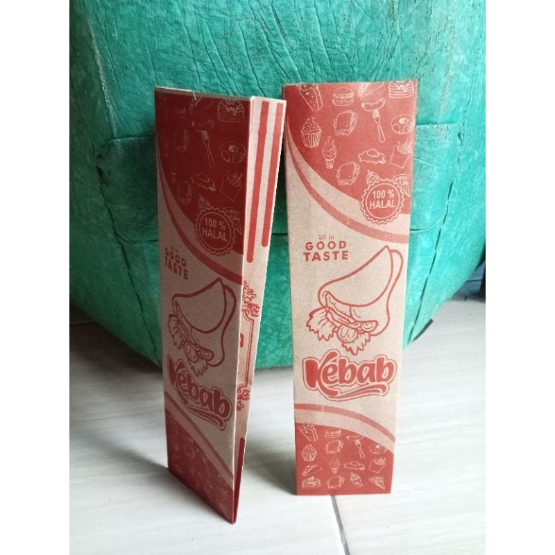 

@50pcs kertas kemasan kebab / kantong kebab motif merah