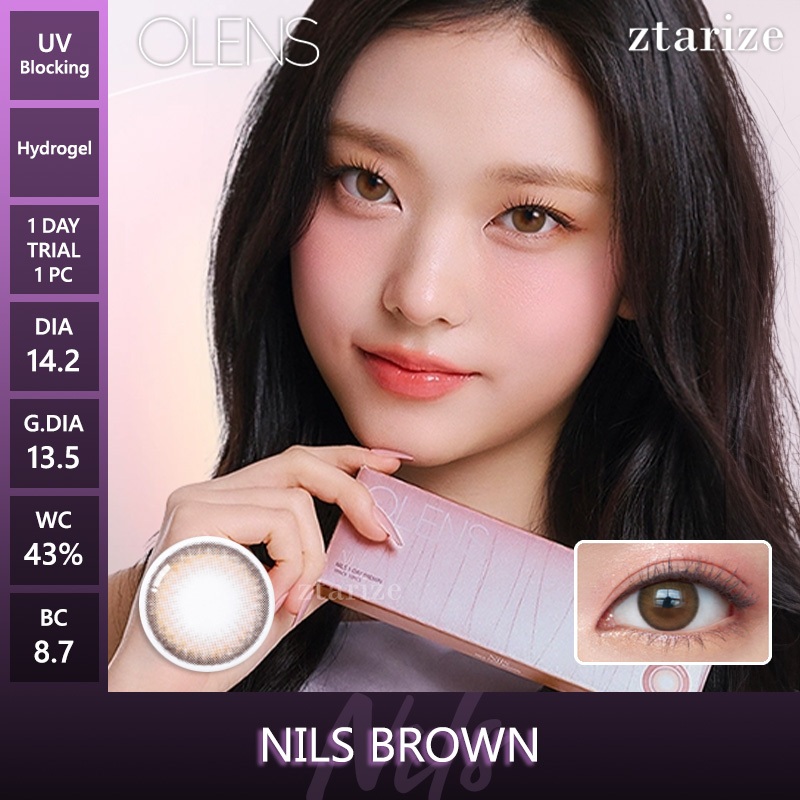 ztarize - Ready Stock - Trial OLENS 🇰🇷 Nils Brown 1 Day Daily Soft Contact Lens 1 Pc - OLENS x NEW J