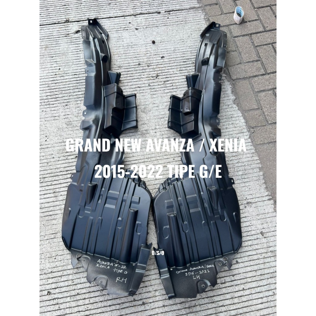 Alj Liner Inner Fender Plastik Spakbor Grand New Avanza Xenia Depan Tipe G 2015 2016 2017 2018 2019