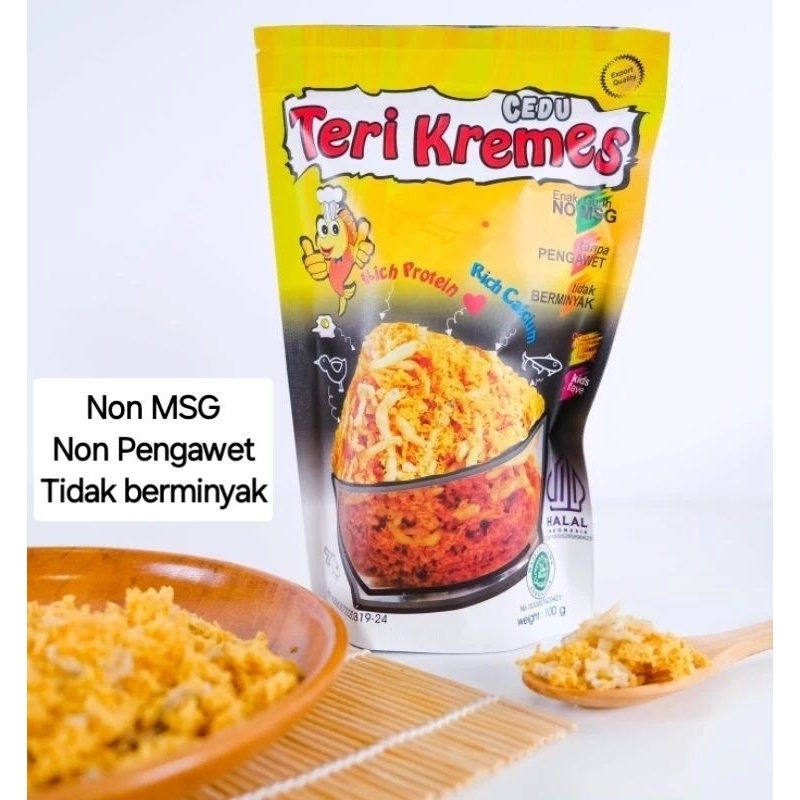 

Teri Kremes PYUR CEDU 100gr Tanpa Pengawet, Non MSG dan tidak berminyak