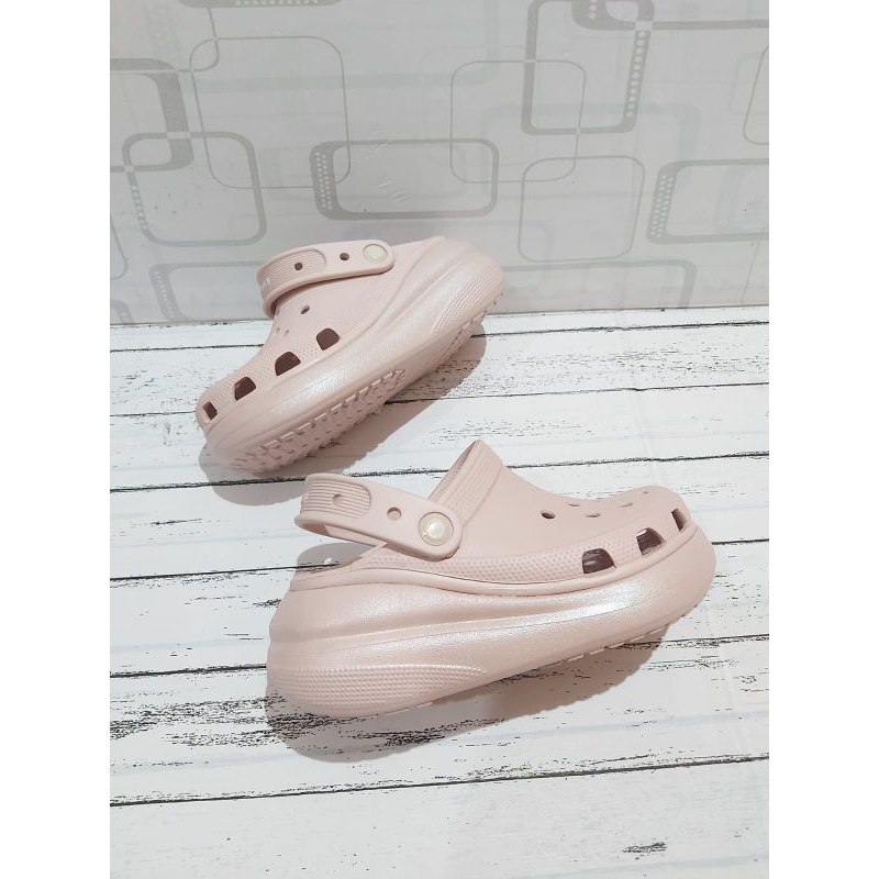 SEPATU SANDAL CROCS WANITA CRUSH CLOG SHIMMER WOMEN ORIGINAL