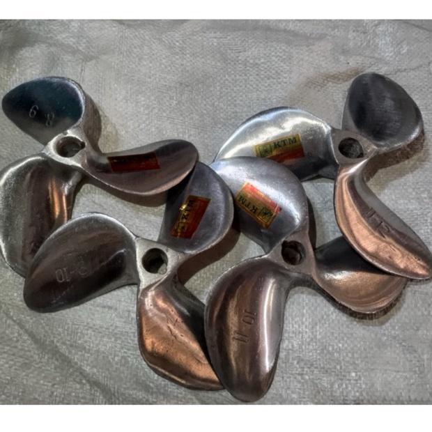 Pasti Laku kipas perahu alumunium daun 3 baling baling propeller kapal