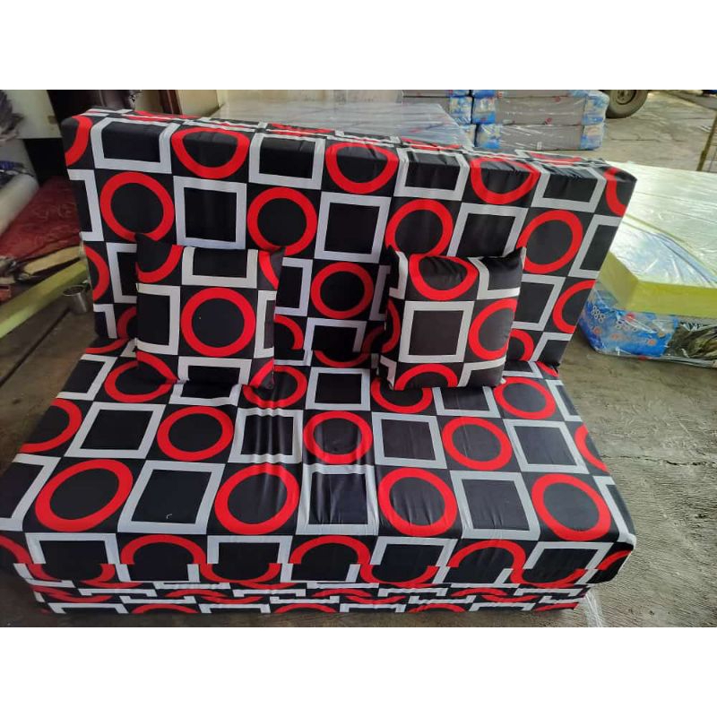 SOFABED QUANTUM / KASUR BUSA LIPAT GARANSI BONUS BANTAL