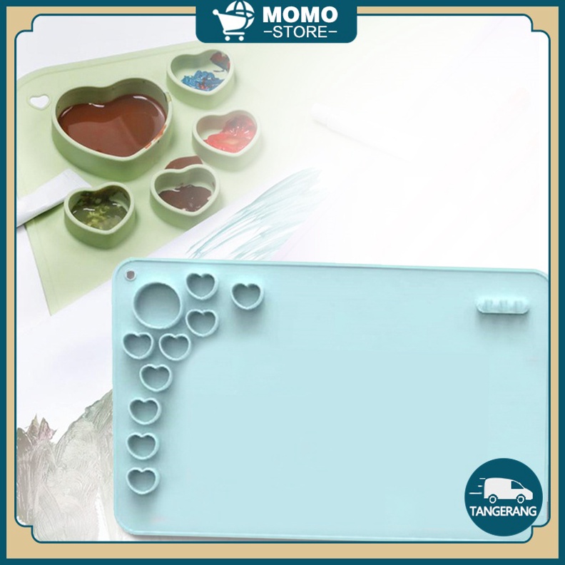 

KODE N12J Silicone Painting Mat Warna Biru Dan Merah Jambu Art Mat Untuk Lukisan Dan Penyesuaian Warna