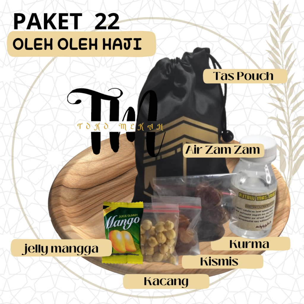 

PAKET 22 POUCH Oleh-oleh haji dan umroh/ Pasuhe / Jelly mangga