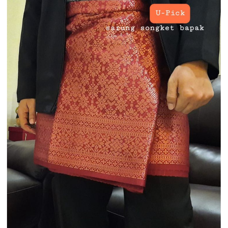 KODE M66Q Kain Songket Pria Sarung Songket Melayu ModernRok Songket Bapak Songket Bapak Modern Sarun