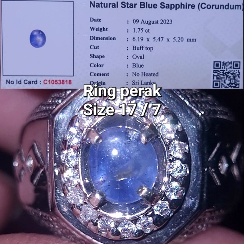 Natural sapphire blue safir ceylon star srilanka