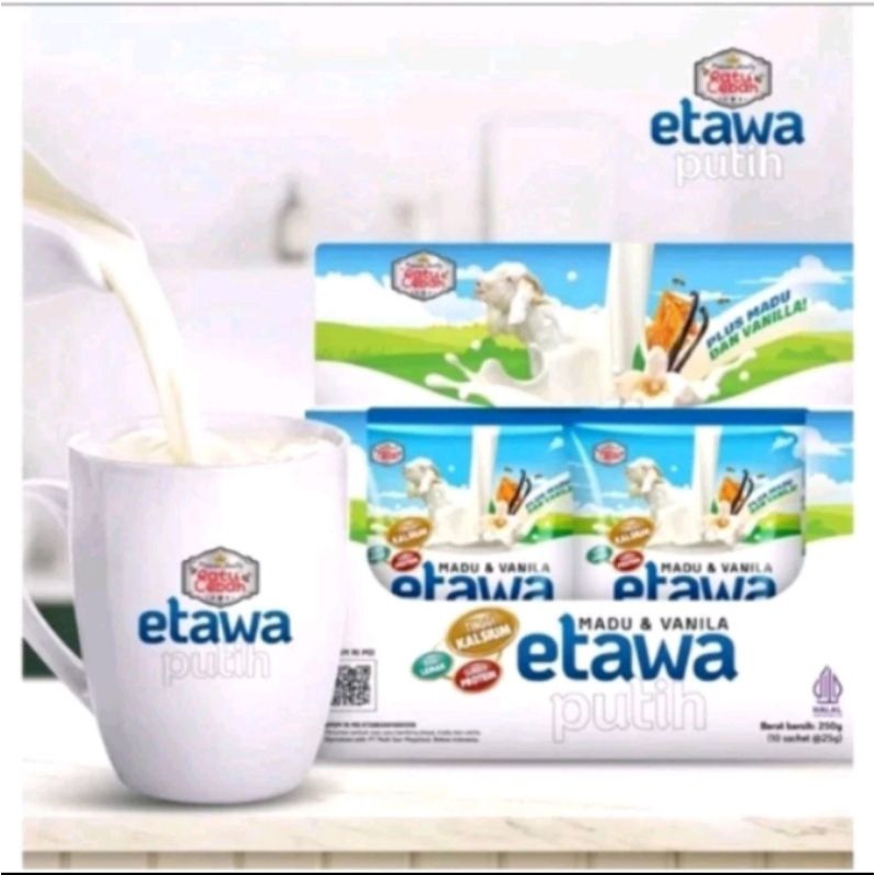 

Susu Kambing Etawa Putih Ratu Lebah Plus Madu Dan Vanila Kemasan Box Isi 10