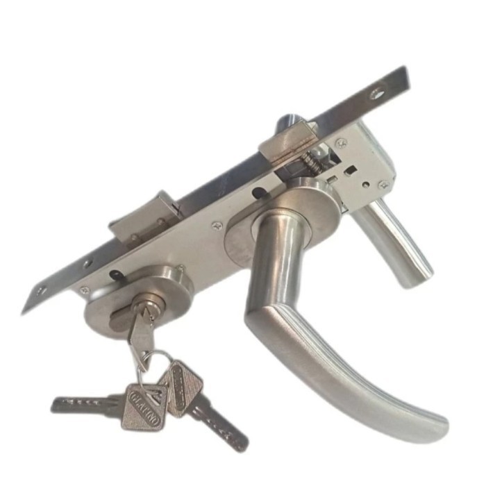 HANDLE PINTU OVAL LAVER HANDLE OVAL LHTR-02-820 OVAL SS HANDLE PINTU LENGKUNG KUNCI PINTU SWING ALUM