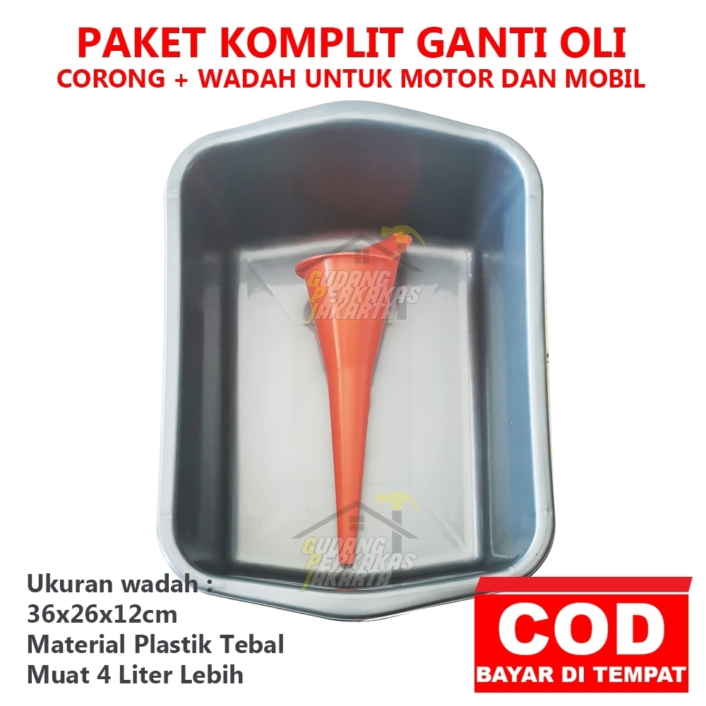 PAKET KOMPLIT CORONG + WADAH OLI GANTI OLI MOTOR MOBIL