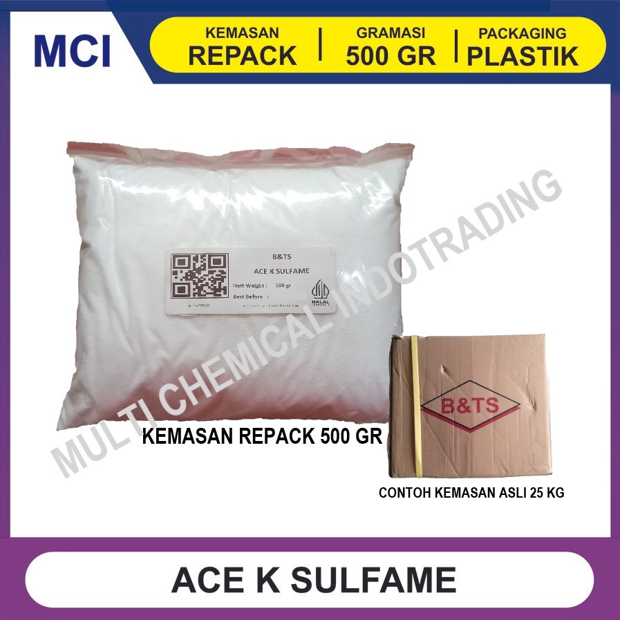 

ACE K SULFAME / ACESULFAME/ PEMANIS 200x GULA FOOD GRADE. 500gr