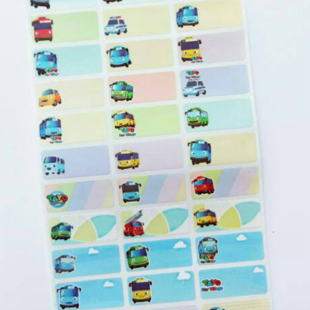 

TAYO THE LITTLE BUS - STIKER NAMA WATERPROOF