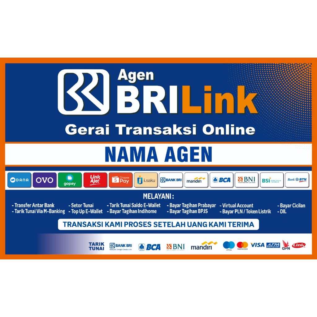 

STIKER VINYL MEJA BRILINK CUSTOM 2 ( NAMA KONTER TULIS DI CATATAN ORDER / CHAT )