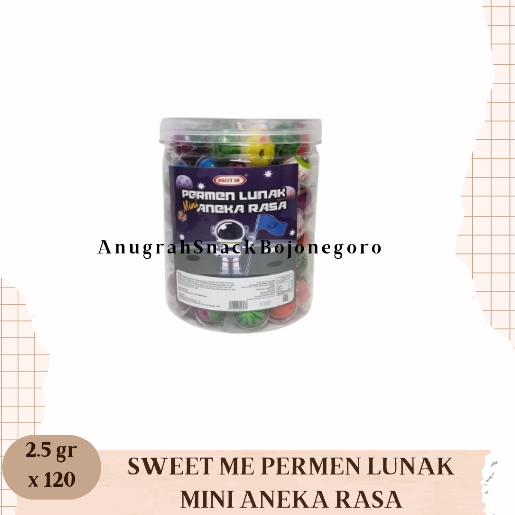 

Sweet Me Permen Lunak Mini Aneka Rasa Toples 300gr