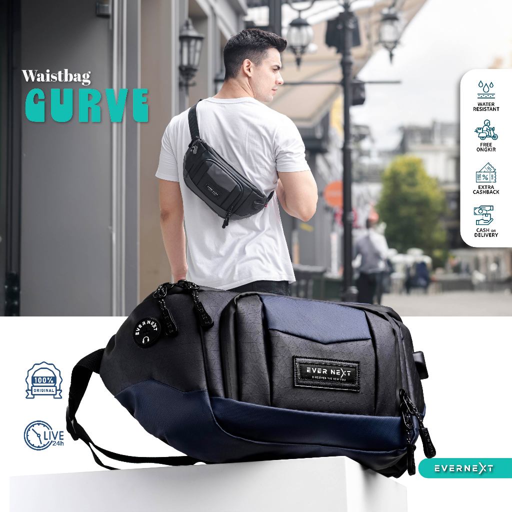 Waistbag Pria Hadiah Spesial Tas Selempang Cowo Elegan New Arrival Shoulder Bag Model Korea Glamour