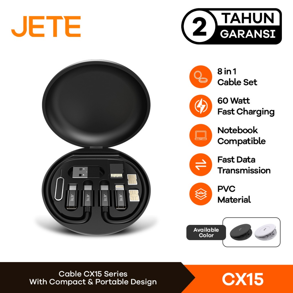 JETE CX15 Kabel Data HP 8in1 JETE CX15 60 Watt Output 3A - Garansi 2TH
