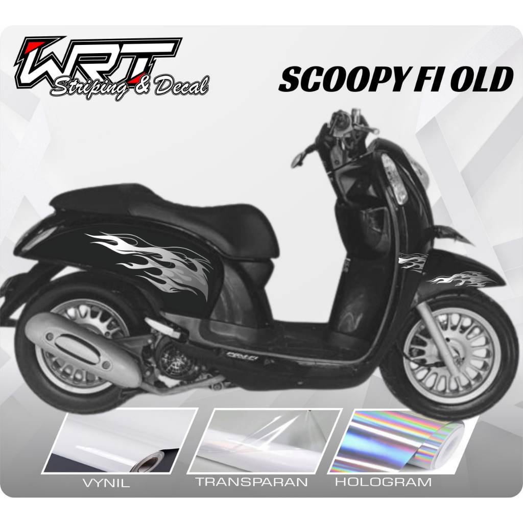 Striping Scoopy FI Old-Stiker Decal Scoopy FI Lama 2013-2016 Api Vol 2 (Sudah Terpotong)