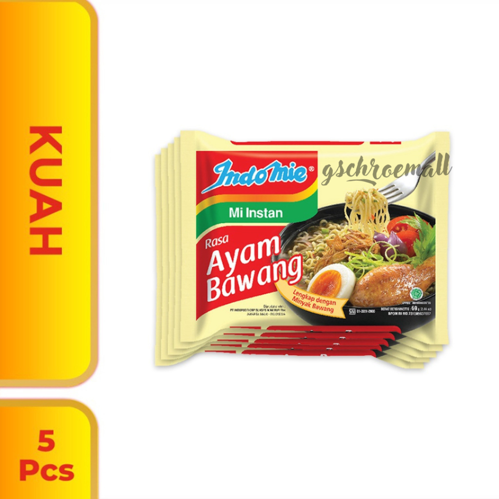 

Indomie Kuah Rasa Ayam Bawang 69 Grm||mall inline badgeIndomie Mi Instan Ayam Bawang 69g x 5pcs