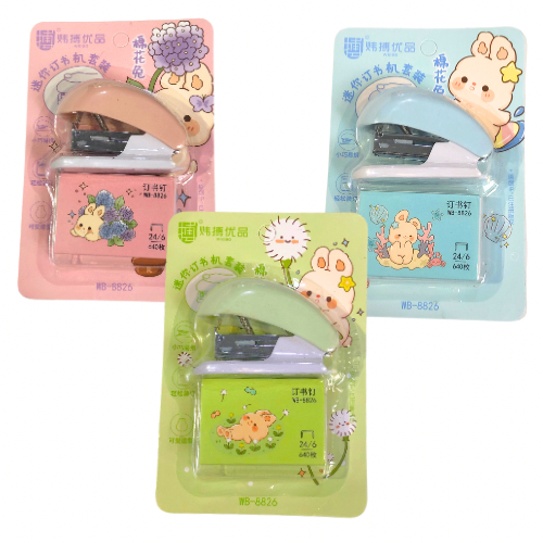 

Stapler Set Mini WB-8826 CUTE & WB-028A PLAY Stapler Set Mini Impor