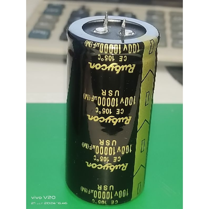 Elko ELCO 100v 10000uf  Rubycon hitam USR  Kapasitor Original isi full elko rubycon hitam emas