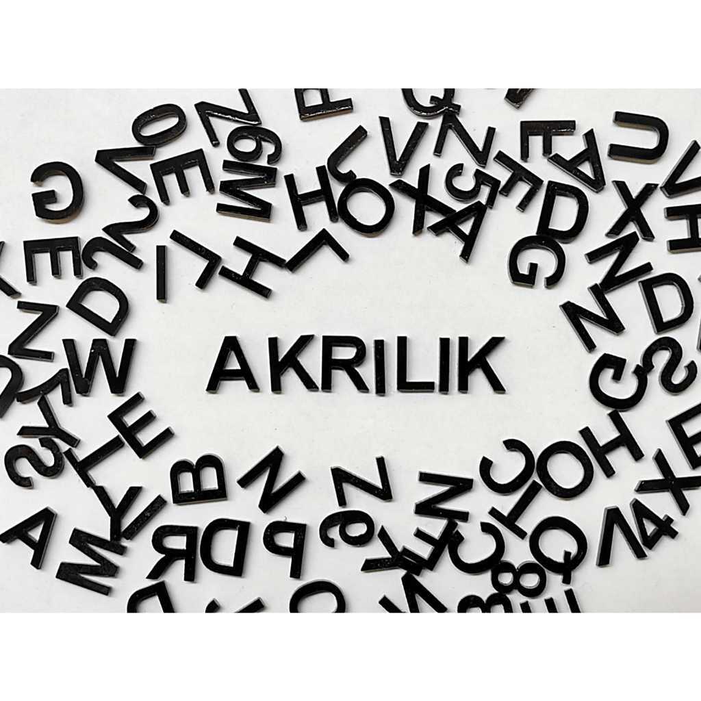 HURUF AKRILIK HITAM | ANGKA AKRILIK HITAM | HURUF ABJAD AKRILIK HITAM | HURUF ALFABET AKRILIK HITAM 