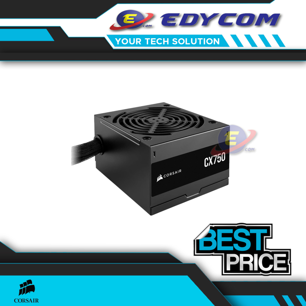 Corsair CX750 PSU ATX Power Supply 750W Hitam 80 PLUS Bronze